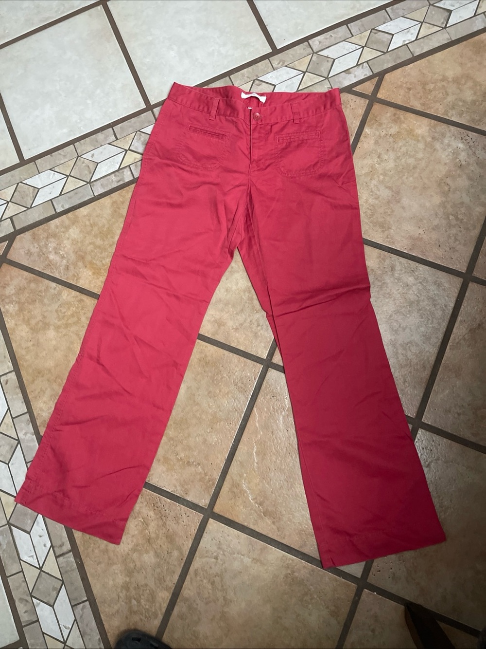 Loft straight Leg low-rise Red Pants